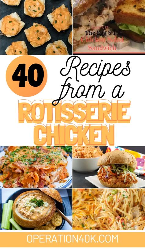 Risotto Recipes Chicken, Chicken And Dressing Casserole, Tartiflette Recipe, Shredded Rotisserie Chicken, Buffalo Chicken Soup, Rotisserie Chicken Salad, Chicken Risotto, Easy Grilled Chicken, Chicken Salad Sandwich