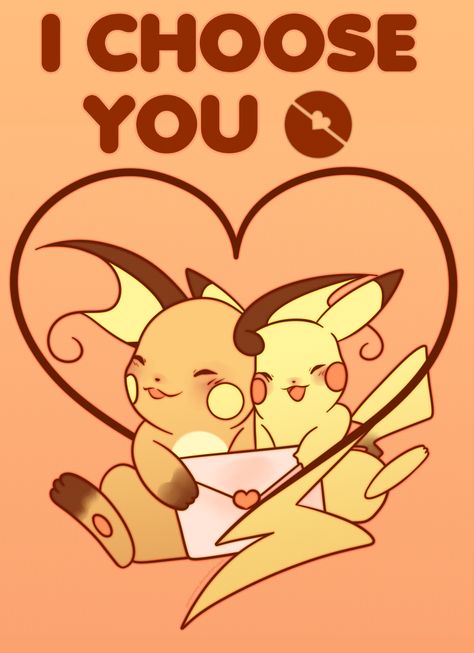 I Choose You! by SeviYummy.deviantart.com on @DeviantArt Pokemon Valentines Box, I Choose You Pokemon, Pichu Pikachu Raichu, Pokemon Decal, Pokemon Valentine, Valentines Day Doodles, Pikachu Raichu, Valentines Day Drawing, Funny Valentines Cards