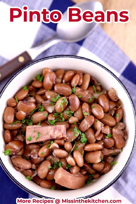 Pinto Beans Stove Top, Pinto Beans Recipe, Top Dinner Recipes, Southern Comfort Recipes, Pinto Bean Recipes, Comfort Recipes, Favorite Dinner, Savory Appetizer, Beans Recipe