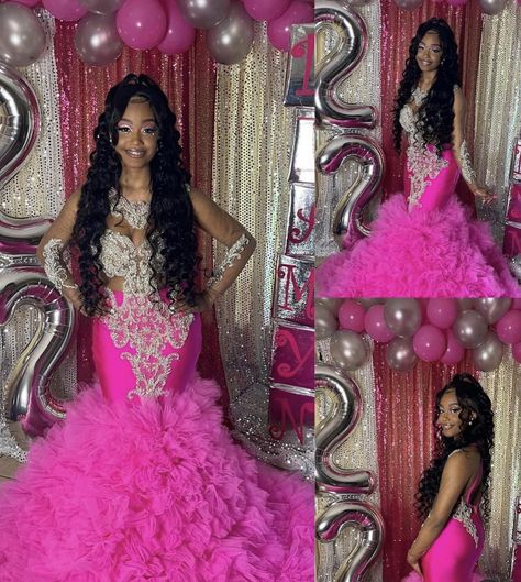 Pink Prom Send Off Decorations, Prom Send Off Decorations, Prom 2k24, Prom Send Off, Abs Excercise, Baddie Dresses, Cute Girl Clothes, Two Piece Prom Dresses, Homecoming Pictures