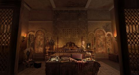 ArtStation - Rhaenyra's Chamber, Kieran Belshaw The Red Keep, Viserys I Targaryen, 18th Century Landscape, Breathing Fire, Room Concept, Set Decoration, Fantasy Rooms, Asoiaf Art, King's Landing