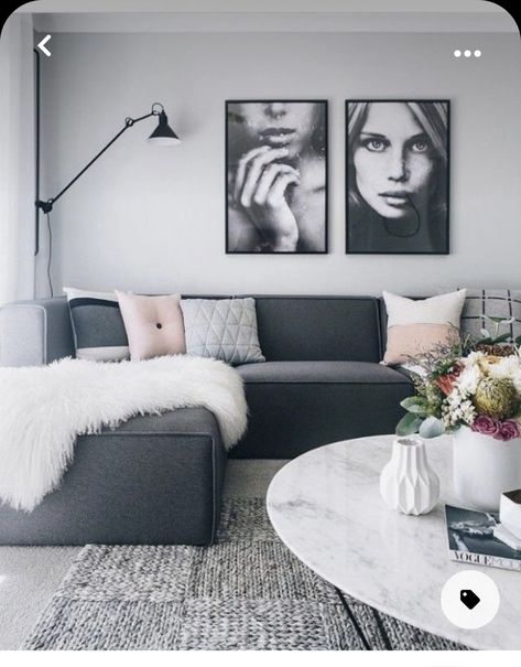 Grey Sectional Sofa Living Room, Living Room Decor Grey Sofa, Dark Couch Living Room, Grey Couch Decor, Grey Couch Living Room Ideas, Dark Couch, Dark Grey Couch Living Room, Gray Sofa Living, Light Gray Couch