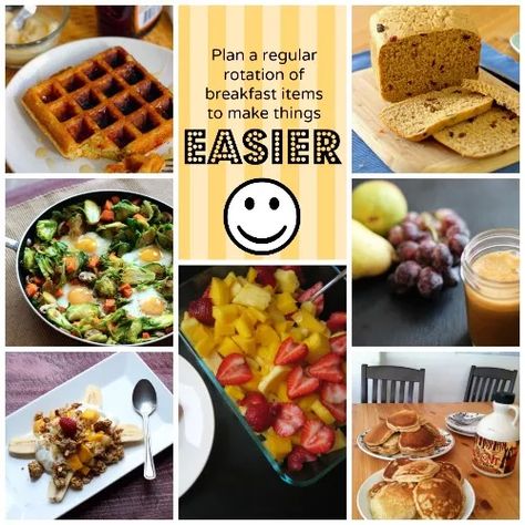 Plan a Regular Rotation for Breakfasts | Breakfast Meal Planning Breakfast Rotation, Homemade Crepes, Making Breakfast, Spiced Carrots, School Recipes, Healthy Freezer Meals, Breakfast Goodies, Breakfast Meal, Menu Plan