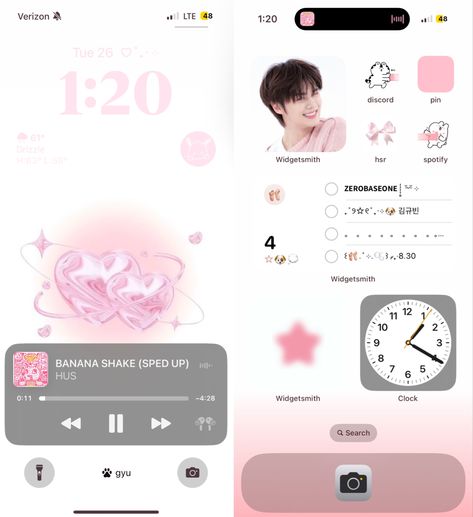 ios 17 zb1 homescreen kim gyuvin pink kpop zerobaseone Zb1 Pink Wallpaper, Pink Kpop Homescreen, Zb1 Widget, Pink Ios 16 Homescreen, Phone Tour, Kpop Homescreen, Ipad Inspo, Phone Customization, Banana Shake