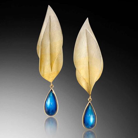 MJSA-2013 Spectra Fine Art Jewelry, Moonstone Earrings, Contemporary Jewellery, Contemporary Jewelry, Blue Earrings, Art Jewelry, Modern Jewelry, Metal Jewelry, Artisan Jewelry