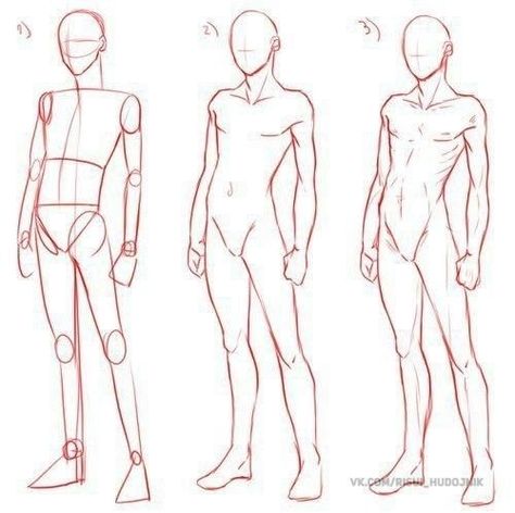 Male Body Drawing, Figure Drawing Tutorial, Drawing Anime Bodies, Male Figure Drawing, Cartoon Body, Body Sketches, Body Drawing Tutorial, Body Base Drawing, Body Reference Drawing