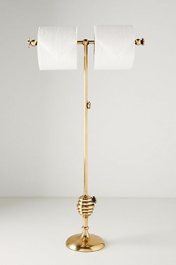 Bumblebee Toilet Paper Holder | Anthropologie Art Deco Toilet Paper Holder, Gold Toilet Paper Holder, Toilet Paper Holder Anthropologie, Antique Brass Toilet Paper Holder, Brass Toilet Paper Holder, Toilet Paper Stand, Dream Laundry Room, Drinks Cabinet, Bar Cabinet