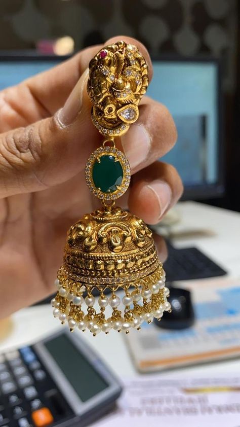 Perls Jewellery Indian, Nakshi Buttalu Earrings Gold, Kundan Jhumka Earrings Gold, 5grams Gold Earrings Latest, Nakshi Buttalu Gold, Gold Buttalu Earrings Latest Heavy, Nakshi Earrings Gold, Jhumka Earrings Gold Indian, Buttalu Earrings Gold Bridal