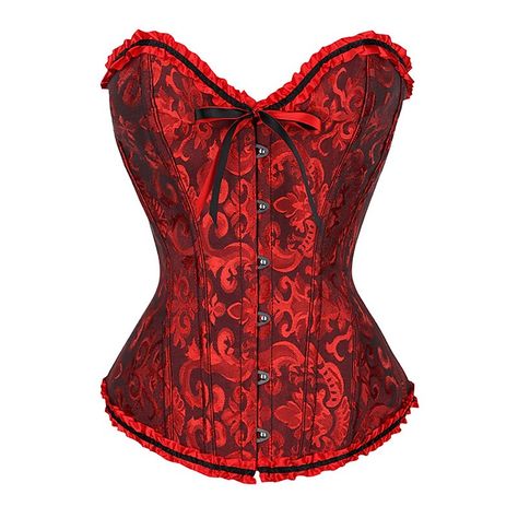 Season:Summer,Spring; Fabric:Lace; Sleeve Length:Short Sleeve; Gender:Women's; Nightwear Style:Shapewear; Style:Corsets,Punk  Gothic; Elasticity:Micro-elastic; Occasion:Carnival,Club,Date; Function:Breathable; Pattern:Pure Color; Neckline:Bandeau; Listing Date:07/18/2024; Waist:; Bust: Cheap Corset, Plus Size Gothic, Floral Bustier, Red Corset, Plus Size Corset, Floral Corset, Gothic Corset, Overbust Corset, Corset Lace