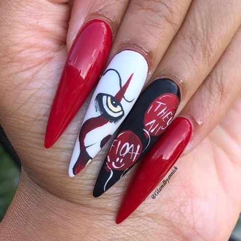 Spider Web Nails, Web Nails, Horror Nails, Nail Art Halloween, Holloween Nails, It Pennywise, Halloween Acrylic Nails, 2023 Halloween, Claw Nails