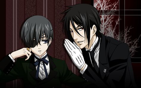 Black Butler: My Descent Into One HELL of a Show http://thegeekiary.com/black-butler-my-descent-into-one-hell-of-a-story/28039 Black Butler Wallpaper, Animes To Watch, Sebastian Michaelis, Black Butler Anime, Black Butler Kuroshitsuji, Butler Anime, Ciel Phantomhive, Vampire Knight, Blue Exorcist