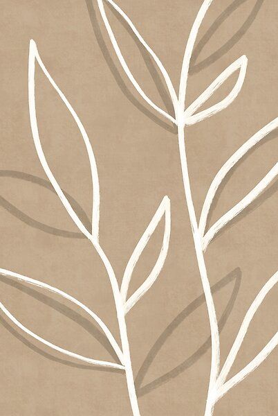 Beige Painting Ideas, Neutral Painting Ideas, Beige Doodles, Beige Aesthetic Painting, Earthy Tones Aesthetic, Brown Line Art, Line Art Leaves, Apartment Pictures, Brown Canvas Art