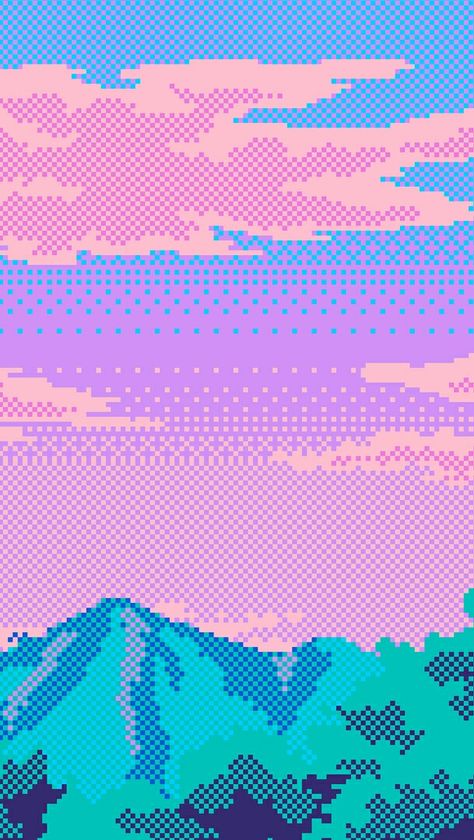 Pixelated Phone Wallpaper Pixel Art Background, 8bit Art, Cool Pixel Art, New Retro Wave, Pixel Phone, Cute Pastel Wallpaper, Iphone Wallpaper App, Iphone Design, Concept Art Drawing