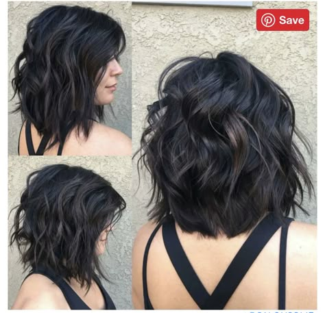 Feathered Layers, Messy Bob, Brunette Bob, Messy Bob Hairstyles, Thick Hair Cuts, Wavy Lob, Long Bob Haircuts, Lob Hairstyle, Lob Haircut