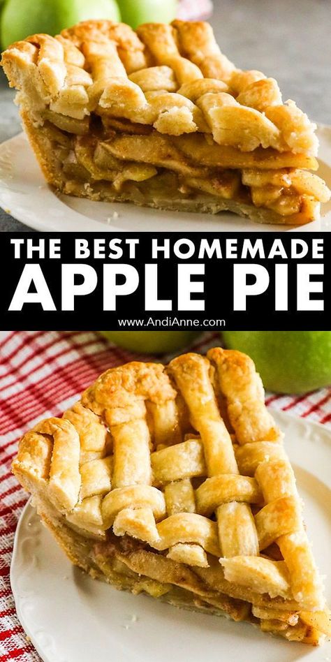 Take a bite out of fall with this classic apple pie with a beautiful lattice crust! Made with crisp and juicy apples, warm spices, and a flaky homemade crust, this pie is the perfect dessert for any autumn occasion. The lattice crust not only adds a stunning visual appeal, but also allows the sweet aroma of the apples and cinnamon to permeate throughout every slice. Serve warm with a scoop of vanilla ice cream for a truly indulgent treat that will have everyone asking for seconds! Apple Pie Dough, Movie Meals, Best Homemade Apple Pie, Traditional Apple Pie Recipe, Apple Pie Lattice, Creative Sweets, Apple Pie Crust, Apple Pie From Scratch, Lattice Crust