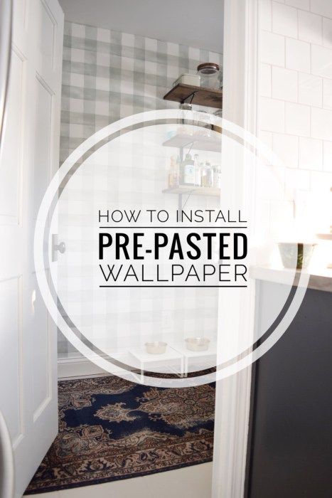 Prepasted Wallpaper How To Apply, Pre Pasted Wallpaper, Laundry Room Pantry, Pantry Laundry Room, Laundry Room Doors, Downstairs Bathroom, How To Install Wallpaper, Kitchen Nook, House Inside