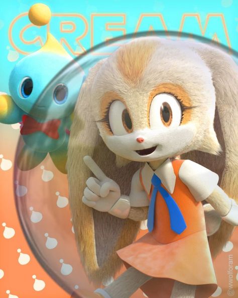 Cream Sonic Icon, Sonic Chili Dog, Sonic Cream, Sonic The Hedgehog 3 Movie, Cartoons In Real Life, Vanilla The Rabbit, Cream Sonic, Cream The Rabbit, Sonic The Hedgehog 3