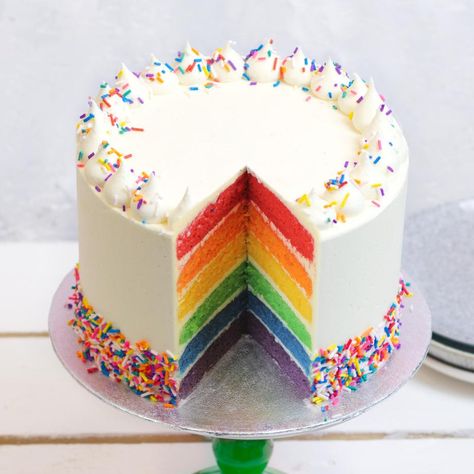 Homemade Birthday Cake Ideas, Rainbow Cake Recipe, Homemade Birthday Cake, Special Birthday Cakes, Rainbow Birthday Cake, London Cake, 귀여운 음식 그림, Homemade Birthday Cakes, Homemade Birthday