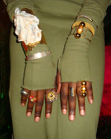 It was the drama Earthy Girl Jewelry, Thrift Style, Dope Jewelry Accessories, Earthy Jewelry, Mazzy Star, Vintage Thrift, Black Femininity, Bangles Jewelry Designs, Dope Jewelry