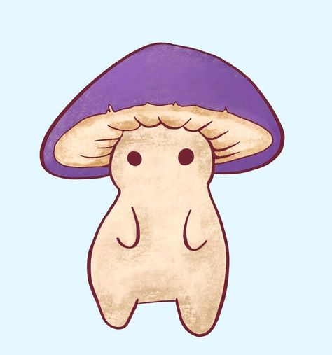 Little mushroom purple Purple Mushroom Aesthetic, Mushroom Cartoon Drawing, Mushroom Widget, Mushroom Pfp, Drawing Mushrooms, Mushroom Vector, Purple Mushrooms, Mushroom People, Purple Mushroom