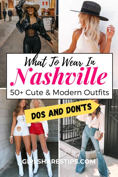 Are you planning a trip to Nashville and wondering what to wear? Look no further! Whether you're going out for a night on the town or attending a country concert, finding the perfect outfit is essential to show off your unique style. To help narrow down your choices, this article will discuss Nashville outfits and provide country concert outfit ideas that are sure to make you look good while having fun in the Music City! | Nashville outfits ideas | Nashville outfits Downtown Outfits For Line Dancing, Nashville Outfit Ideas Spring, Women Nashville Outfit, Nashville Nights Outfit, Nashville Outfits January, Dressing For Nashville Outfit Ideas, Nashville Looks Going Out, How To Dress In Nashville, Daytime Nashville Outfit Summer