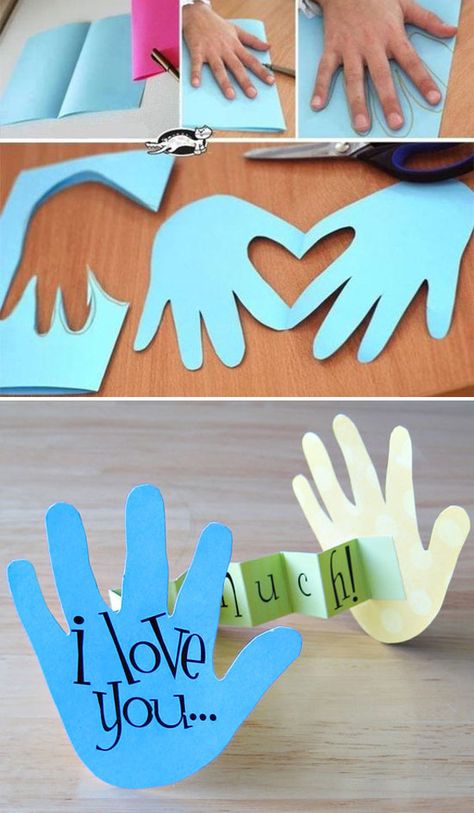 Mother’s Day gifts that Kids can do! Diy Paper Art, Hand Crafts For Kids, Mothers Day Crafts For Kids, Diy Valentine, Fathers Day Crafts, School Kids, Mothers Day Crafts, Valentine Day Crafts, Diy Easter Decorations