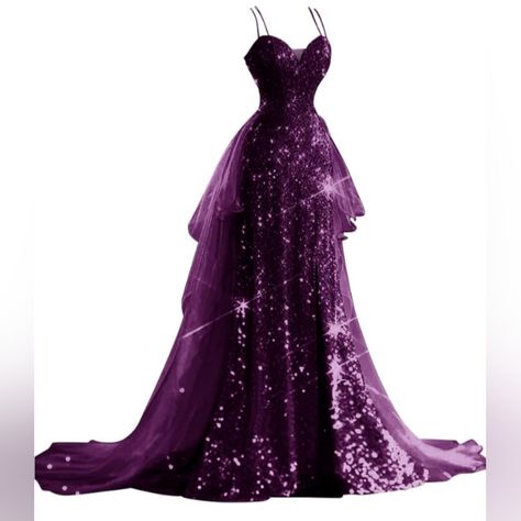 Nwot Retails $129.99 On The Amazon Online Marketplace. I Purchased But Never Ended Up Wearing It For The Occasion Necessary. Requesting $65 Dark Purple Lace Dress Long, Halloween Prom Dress, Wine Purple Prom Dress, Midnight Purple Dress, Peom Dresses, Purple Fantasy Dress, Purple Prom Gown, Autumn Wedding Dress Bridesmaid, Dark Purple Prom Dress