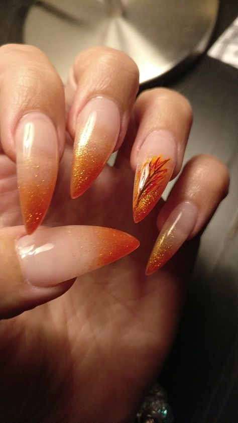 Biogel nails Stiletto nails Autumn colours😁#nailart #nailinspiration #naildesigns #nailsofinstagram #nailgoals Thanksgiving Nail Designs Stiletto, Halloween Nails Stilettos, Autumn Colours Nails, Fall Stilleto Nails Short, Fall Stelito Nails, Thanksgiving Stiletto Nails, Autumn Nails Stiletto, Autumn Stiletto Nails, Fall Stilleto Nails Long