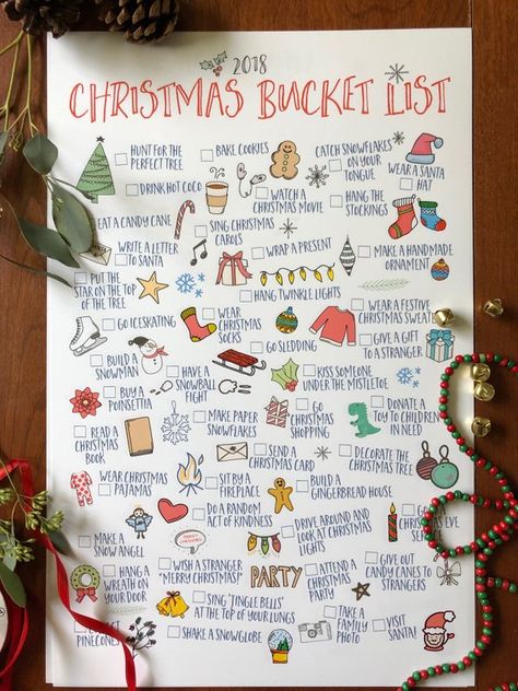 Image of 2018 Christmas Bucket List Christmas Bucket List, Christmas Bucket, Navidad Diy, Noel Christmas, Merry Little Christmas, Christmas Mood, Christmas 2019, Holiday Items, Christmas Aesthetic