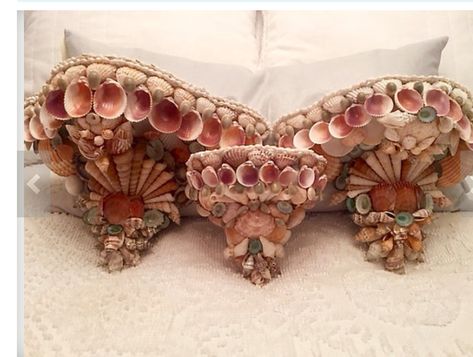 Seashell Candle Holder, Sailors Valentine, Shell Mosaic, Sea Decor, She Sells Seashells, Shell Decor, Seashell Art, Seashell Crafts, Shell Art