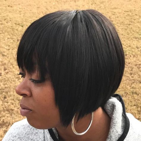 Short Black Bob Weave Sew In Bob Hairstyles, Weave Bob Hairstyles, Quick Weave Styles, Trendy We Fryzurach, Short Weave Hairstyles, Bob Weave, Black Bob Hairstyles, Black Hairstyles With Weave, Angled Bob Hairstyles