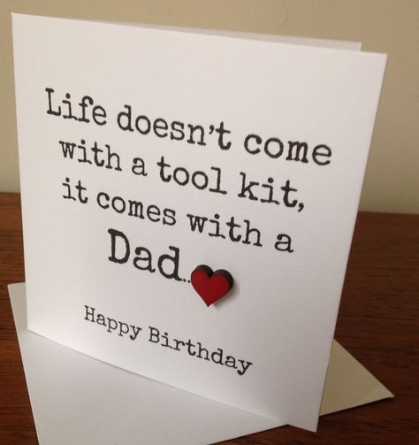 Handmade Gifts For Dads Birthday, Cards For Your Dads Birthday, Bday Cards For Dad, Birthday Present Ideas For Dad, Diy Birthday Cards For Dad, Sibling Humor, Homemade Fathers Day Card, Birthday Card Pictures, Happy Fathers Day Cards