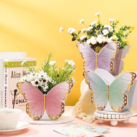 Butterfly Table Decorations, Butterfly Tea Party, Whimsy Flowers, Butterfly Centerpieces, Baby Shower Table Centerpieces, Butterfly Tea, Butterfly Table, Table Centerpiece Decorations, Tea Party Favors