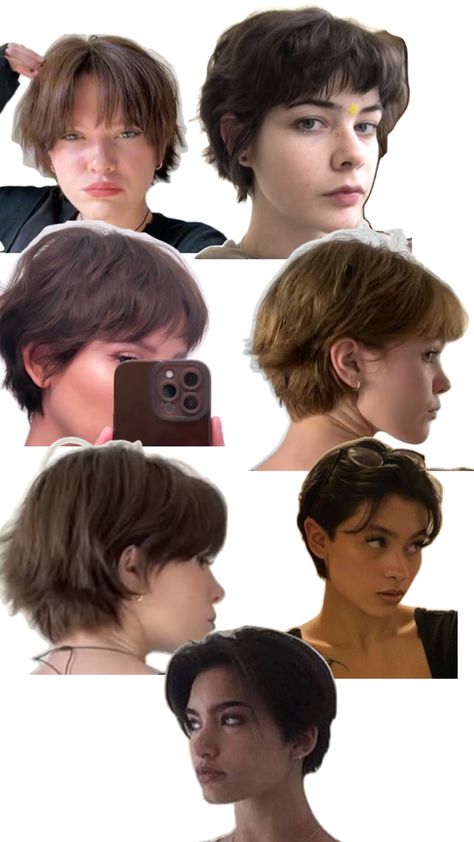 90s Grunge Haircut Short, Tomboy Haircut With Bangs, Pixie Haircut Without Bangs, Short Hairstyle Women No Bangs, Diy Pixie Haircut How To At Home, Short Haircuts For Women With Glasses, Short Hair Inspo Pixie Hairstyles, Rapunzel Short Haircut, Dixie Cut Hair Short