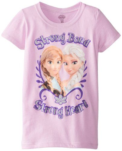 Girls' Frozen Anna and Elsa T-Shirt Frozen Frozen, Strong Heart, Frozen Movie, Elsa And Anna, Dressy Sweatshirt, Disney Colors, Hearts Girl, Purple Girls, Coupon Design