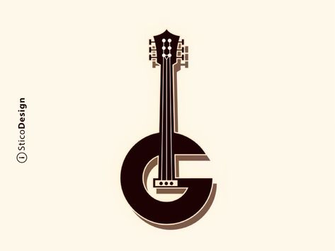 Guitar + G by Sargis Ghazaryan on Dribbble Guitar Logo Design, Guitar Icon, Guitar Logo, Music Logo Design, Text Logo Design, Fingerstyle Guitar, Photo Logo Design, Music Logo, Guitar Design