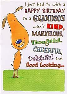 Designer Greetings Standing Dog: Kind, Marvelous, Thoughtful Funny/Humorous Birthday Card for Grandson Happy Birthday Grandson Funny, Happy Birthday Grandson Images, Grandson Birthday Wishes, Birthday Grandson, Happy Birthday Grandson, Birthday Wishes For Sister, Grandson Birthday, Happy Birthday Greetings Friends, Birthday Wishes Funny