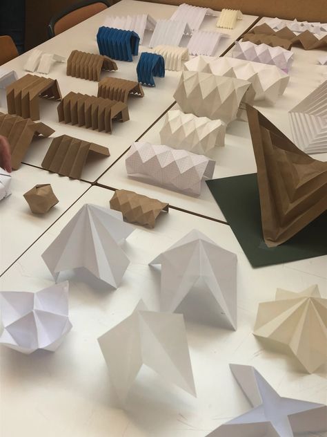 folded plate structures – Architecture-DesignStudio 5 Folded Plate Structure, Origami Structure, Origami Architecture, Paper Structure, Tensile Structures, Geodesic Dome, Structure Architecture, Ways Of Learning, Learning Spaces