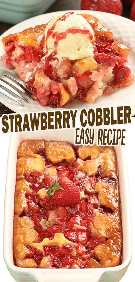 Skillet Cobbler, Strawberry Cobbler Recipes, Fruit Kabob, Pizza Fruit, Cast Iron Skillet Cooking, Strawberry Cobbler, Berry Cobbler, Cake Mug, Iron Skillet Recipes