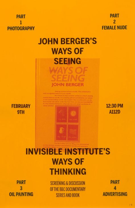 John Berger Ways Of Seeing, Ways Of Seeing John Berger, John Berger, Book Advertising, Ways Of Seeing, The 1980s, Documentaries, History, Books