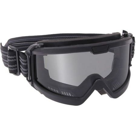 Smoke Lens - Over Glasses Tactical Goggles Over the Glasses Tactical Goggles. Designed large enough to comfortably fit a pair of glasses underneath. Tactical goggles meet ANSI Z87-1 and MIL-DTL-43511D standards for impact protection. CE certified and feature UV 400 protection. Top and bottom vents. Anti fog and anti scratch 2mm thick lenses. Adjustable strap and have padding that measures 3/8" and a 7/8" cut out for glasses template. Smoke Lens. Color: Black. Tactical Goggles, Survival Tactics, Stealth Suit, Work Apparel, Oakley Frogskins, Tactical Gear Loadout, Combat Gear, Safety Goggles, Military Life