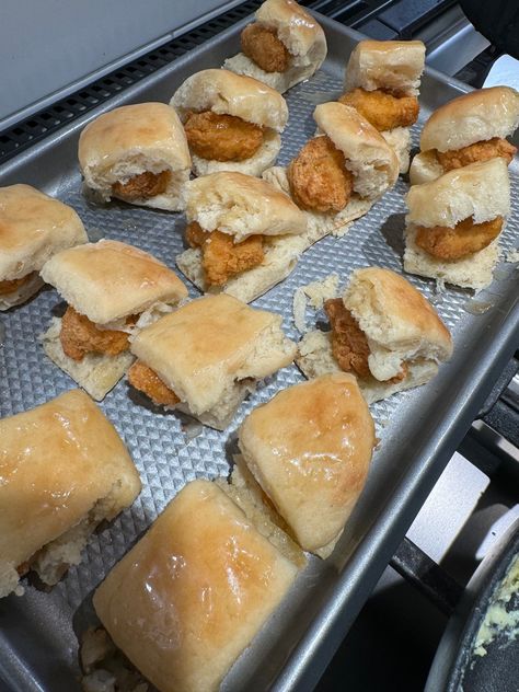 Here's how to make homemade chik-fil-a chicken minis! They are so simple to make and taste spot on! And so much cheaper. Chick Fil A Breakfast Minis, Chicken Minis Chick Fil A, Chik Fil A Chicken, Key Lime Tarts, Frozen Rolls, Chicken Minis, Lime Tart, Baked Rolls, Yeast Rolls