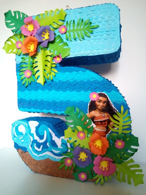 Follow me on Instagram as @MMPinatas Moana Pinata, Moana Birthday Party Theme, Moana Theme, Piñata Ideas, Moana Birthday Party, Number Five, Moana Party, Moana Birthday, Diy Birthday Party