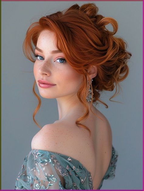 Redhead Bride, Elegant Updos, Simple Prom Hair, Hairstyles 2024, Romantic Updo, Hairdo Wedding, Cute Short Haircuts, Kids Hair Cuts, Long Curls