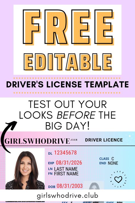 Free driver's license template Uk Driving License Template, License Template Aesthetic, Fake Drivers Lisence, Fake Identity Card Template, Identity Card Aesthetic, Drivers Lisence Photos, Id Card Template Free Printable, Fake Driver License Template, Fake Identity Card