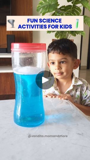 428K views · 8.5K reactions | PART 9️⃣ - tell me your FAV in the comments☺️  ⚠️ Activities require adult supervision .  🌪️Tornado in a Bottle: 🔸You will need: water, dishwashing liquid (3-4 drops), glitter (optional), food colouring (optional) 🔸Method: Fill water in container (3/4th). Add dishwashing liquid, food coloring, glitter. Seal the container. Rapidly move the bottle in circular motion for a few secs.  🔸Science: The tornado in the bottle is caused by "centripetal force" - an inward-facing force that pulls an object or liquid toward the center of its circular path. The twister created in your bottle is caused by the water in the bottle spinning towards the center of the bottle .  🔄 Color Flip:  🔸You will need: 2 glasses, water, coloured paper for background 🔸Science: The back Bookmarks Diy Kids, Tornado In A Bottle, Gravity Science, Centripetal Force, Stem Activities Preschool, Mad Scientist Party, Scientist Party, Weather Crafts, Liquid Food