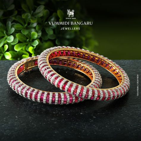 Vummidi Bangaru Jewellers, Pearl Bangles Gold, Diamond Earrings Indian, Ruby Bangles, Wedding Jewelry Sets Bridal Jewellery, Gold Bangles For Women, Diamond Bangles, Diamond Pendants Designs, Beautiful Gold Necklaces