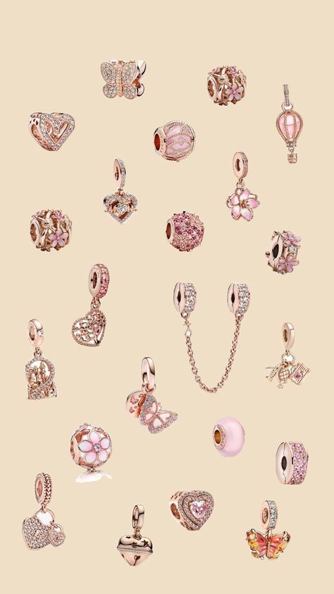 Rose Gold Pandora, Pandora Charms Rose Gold, Gold Pandora, Pandora Charms, Charms, Ootd, Rose Gold, Gold