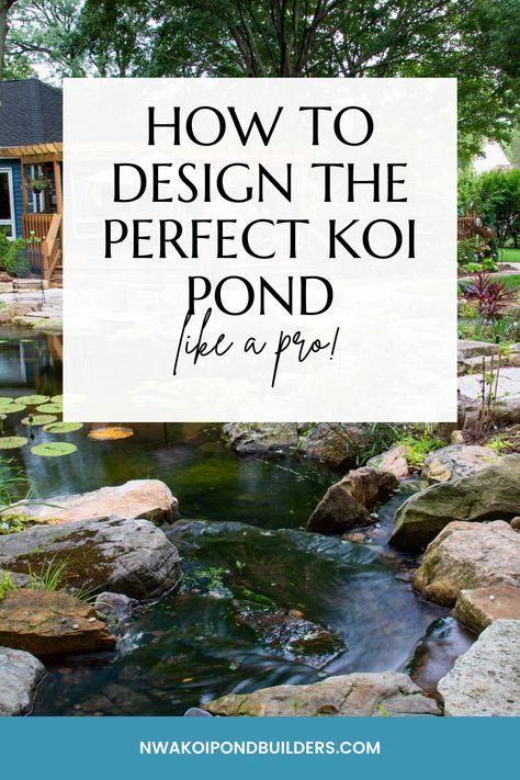 how to design the perfect koi pond blog post picture Amazing Koi Ponds, Koi Pond Zen Garden, Koi Pond Japanese Garden, Japanese Garden With Koi Pond, Koi Pond With Stream, Koi Pond Design, Water Gardens, Pond Design, Koi Pond