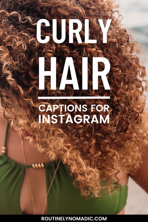 Person in bikini with curly hair captions for Instagram Curly Hair Sayings, Curly Quotes Hair, Caption For Curly Hair Instagram, Curls Caption, Curly Captions, Natural Hair Captions Instagram, Wavy Hair Captions Instagram, Curls Captions Instagram, Curly Hair Quotes Funny